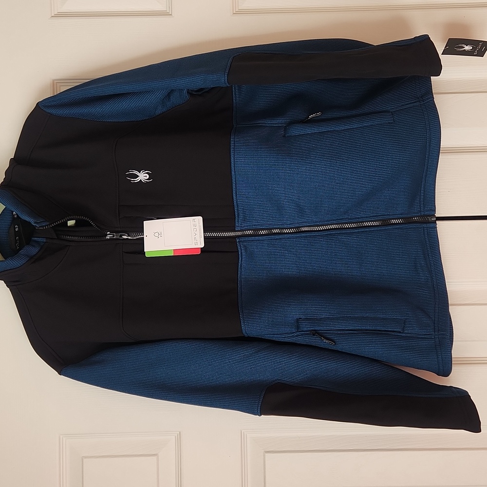NWT Spyder Men's Performance Jacket in Teal and Black